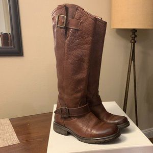 Steve Madden Fairmont Brown Leather Boots